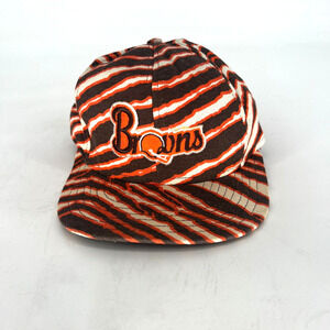 Vtg Cleveland Browns Zubaz Zebra Print‎ Snapback Hat NFL Football